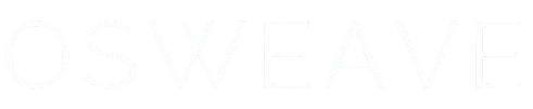 Logo Osweave blanc – marque d’écouteurs à conduction osseuse innovants alliant confort et technologie